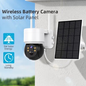 Caméra de surveillance extérieure solaire